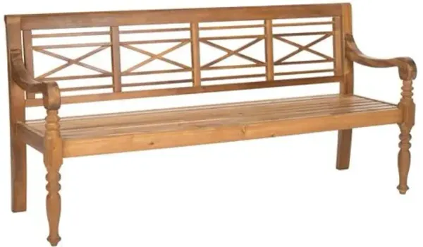 Karla Outdoor Bench - Brown