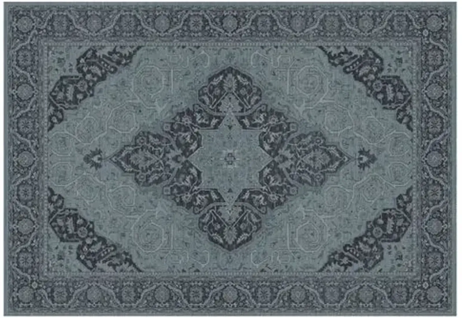 Seba Rug - Blue - Brown - Brown