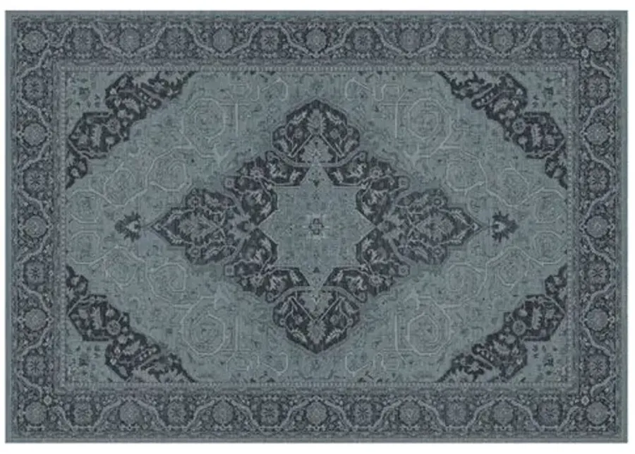 Seba Rug - Blue - Brown - Brown