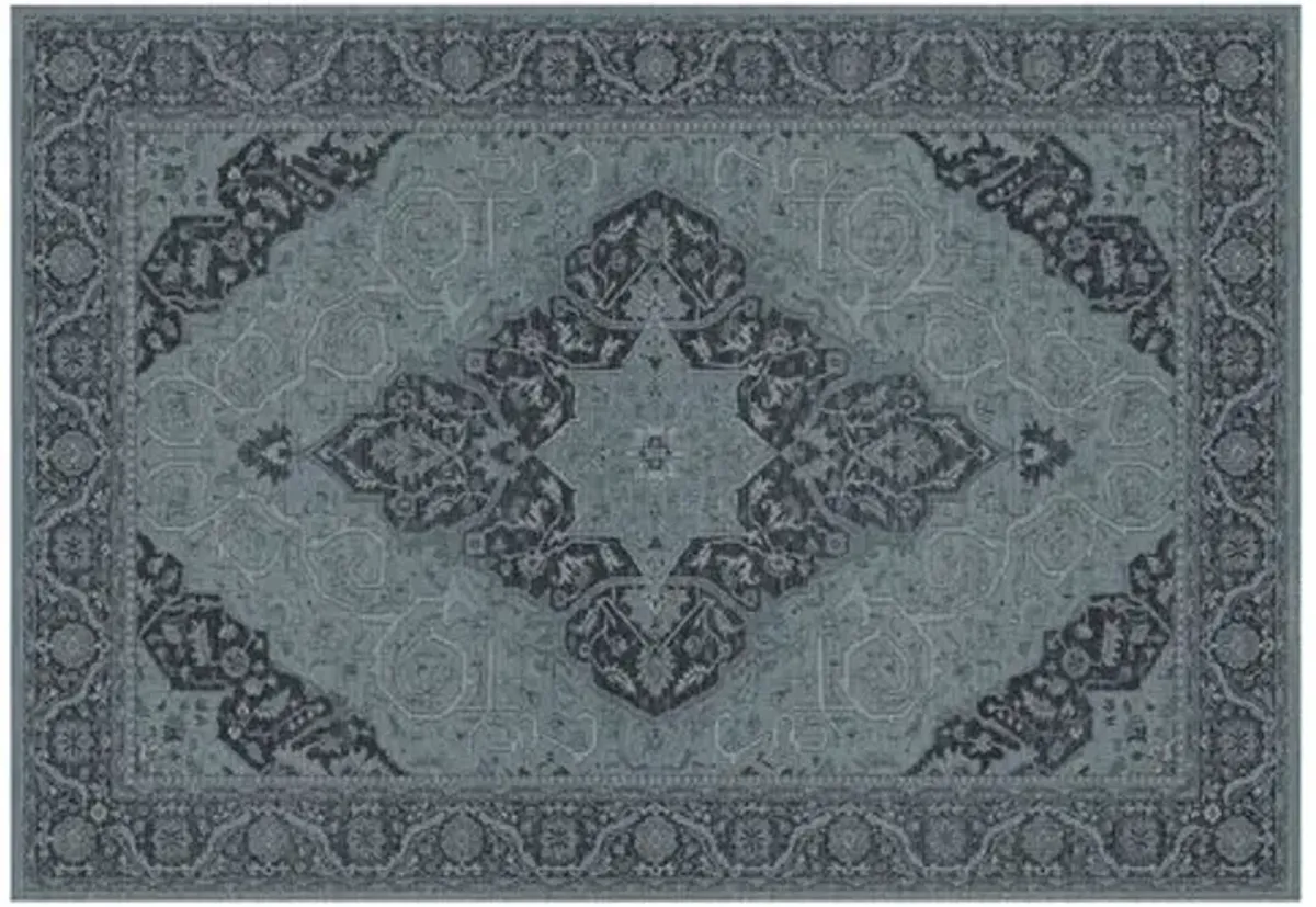 Seba Rug - Blue - Brown - Brown