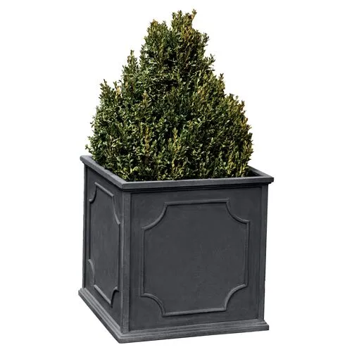 15" Cumberland Square Outdoor Planter - Lead Lite - Campania International - Gray - 15.35" x 15.35"