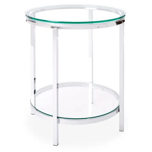 Coralie Modern Side Table - Silver