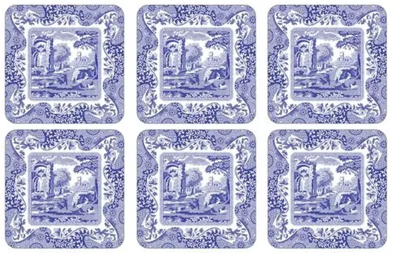 Pimpernel Blue Italian Coasters Set of 6 - Spode