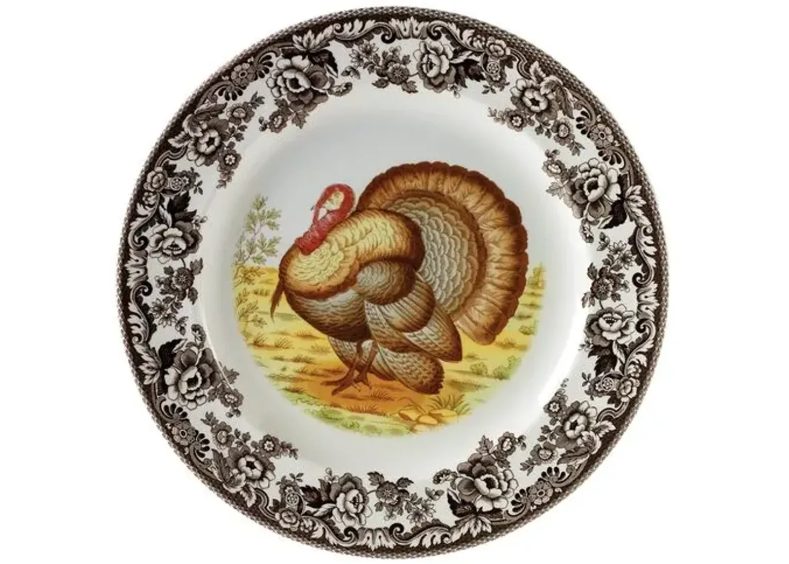 Spode Woodland Round Platter 12 Inch (Turkey) - Brown