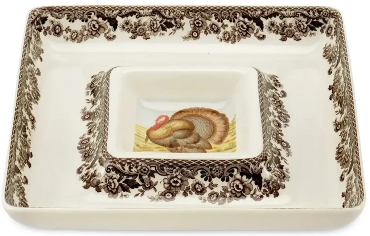 Spode Woodland Square Chip & Dip