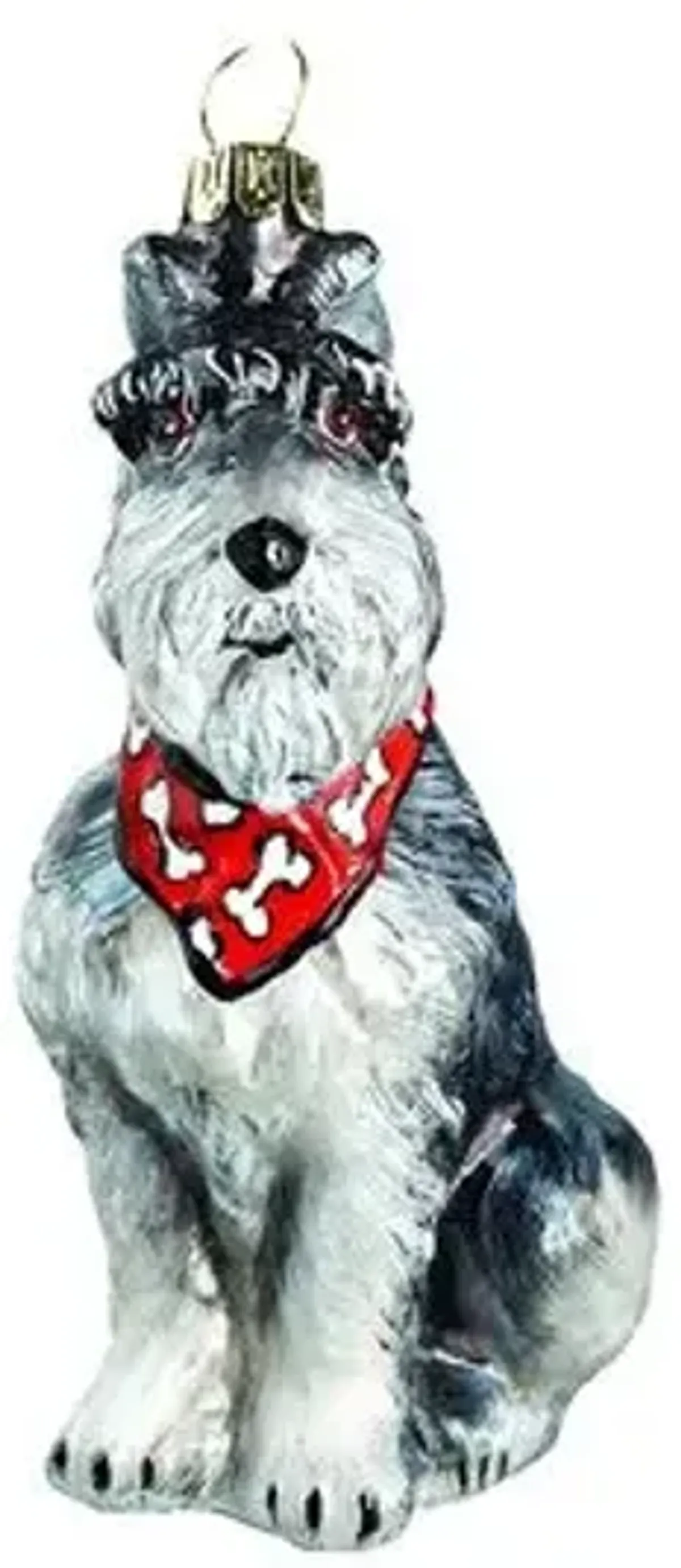 Schnauzer Ornament - Gray - Handcrafted