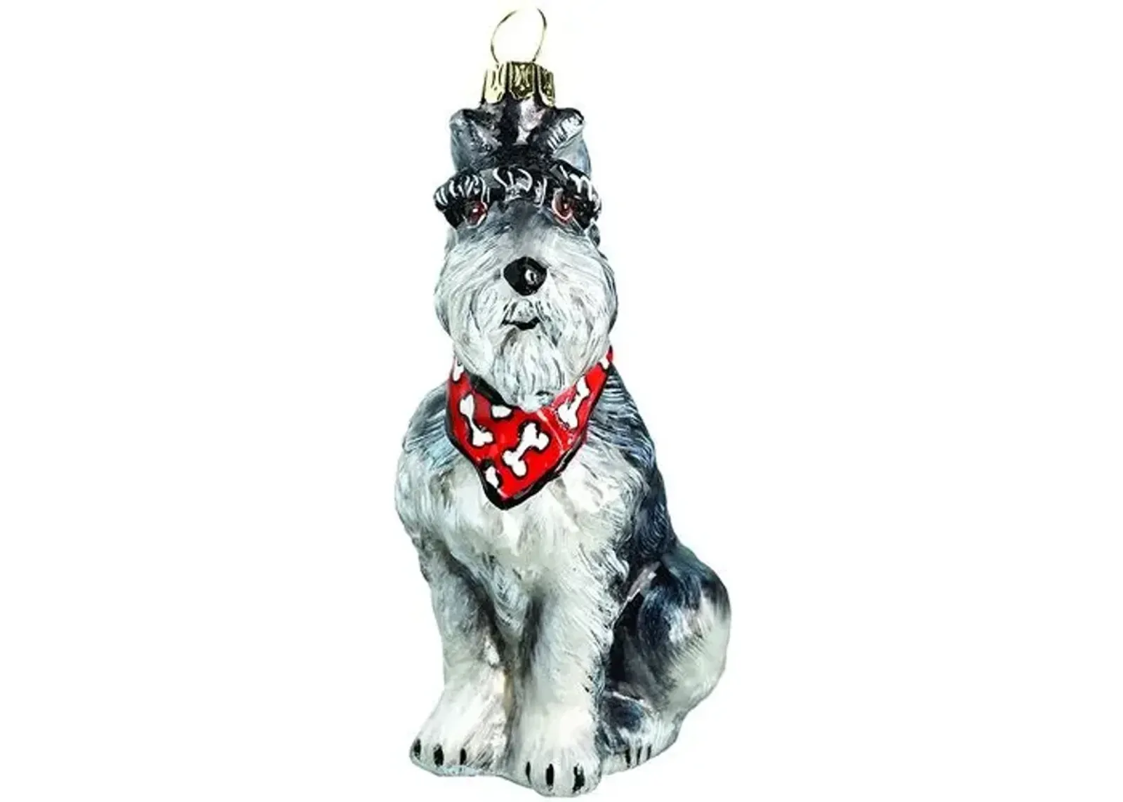 Schnauzer Ornament - Gray - Handcrafted