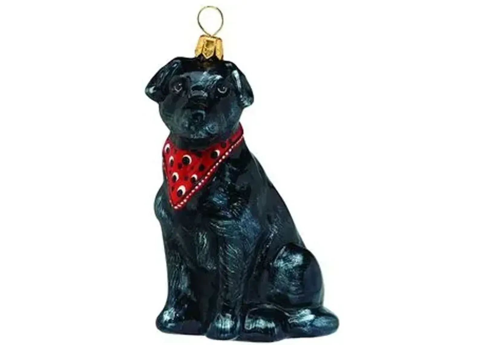 Lady Labrador Retriever Ornament - Black - Handcrafted