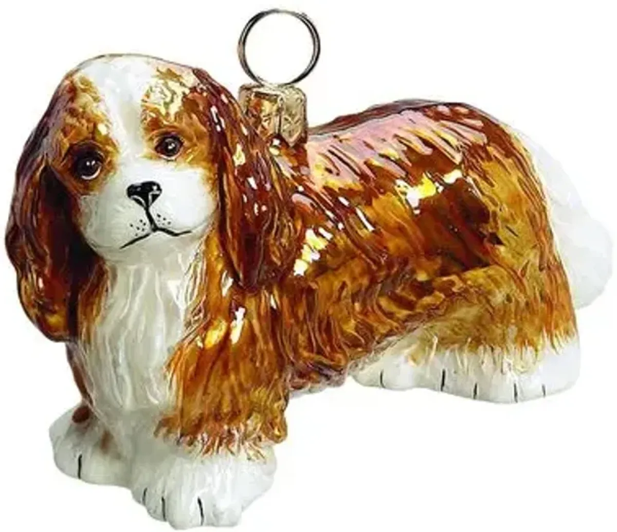 Cavalier King Charles Ornament - Tan/White - Handcrafted