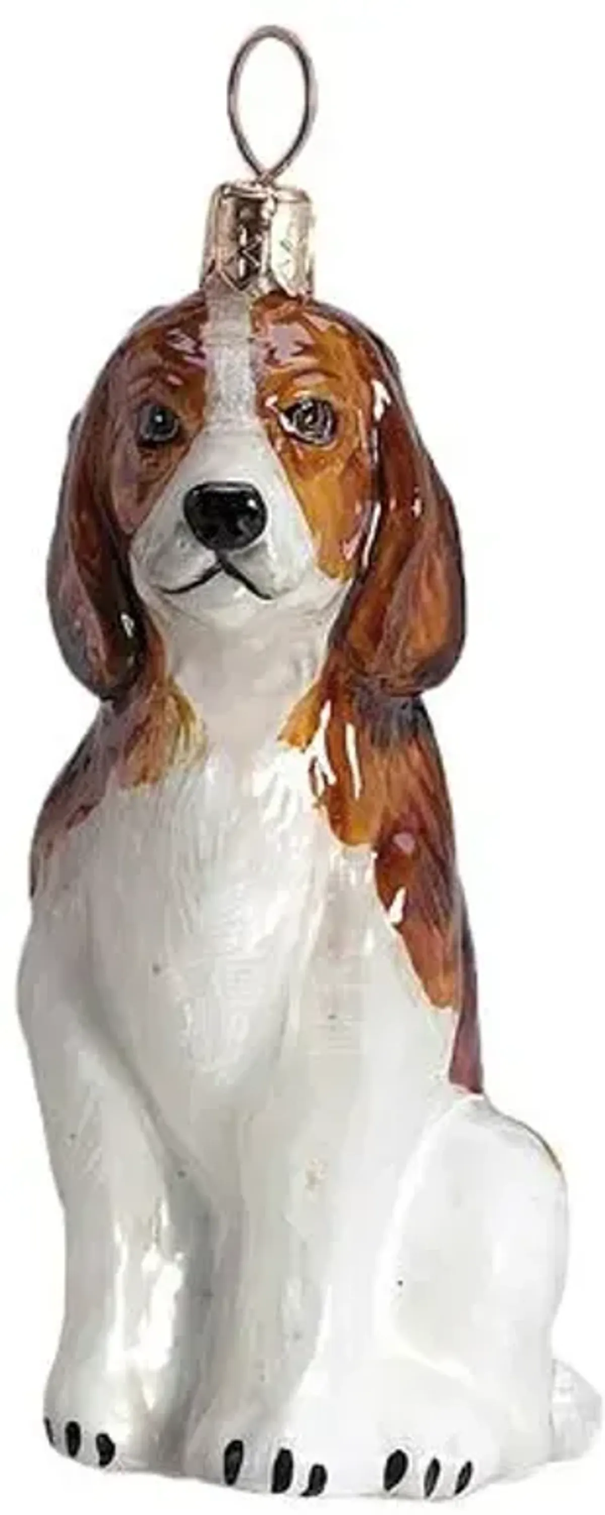 Beagle Ornament - Brown/White - Handcrafted