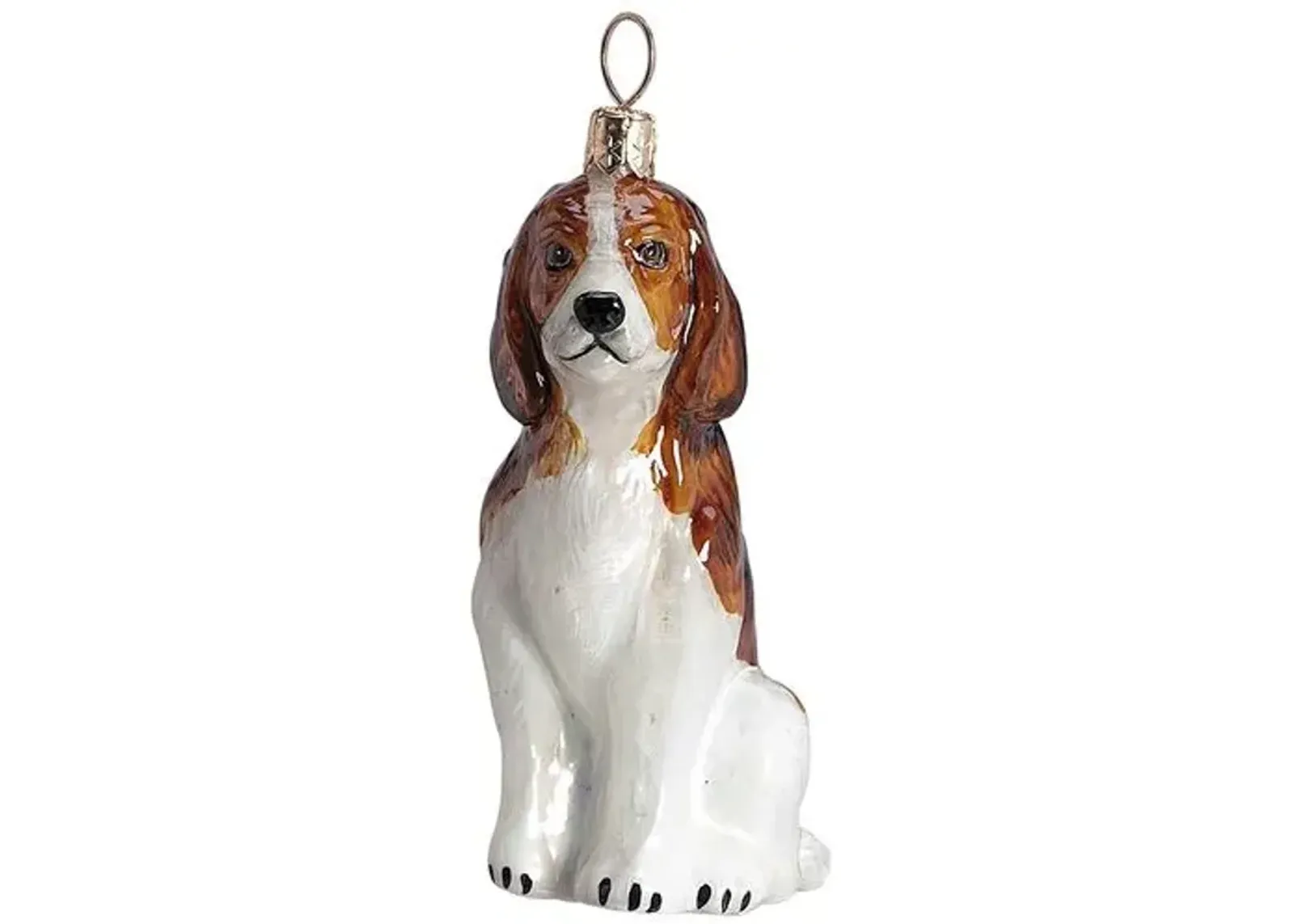 Beagle Ornament - Brown/White - Handcrafted