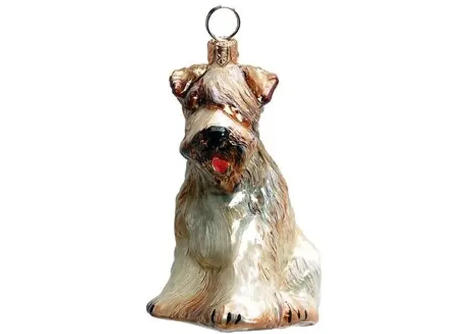 Wheaten Terrier Ornament - Tan/White - Handcrafted