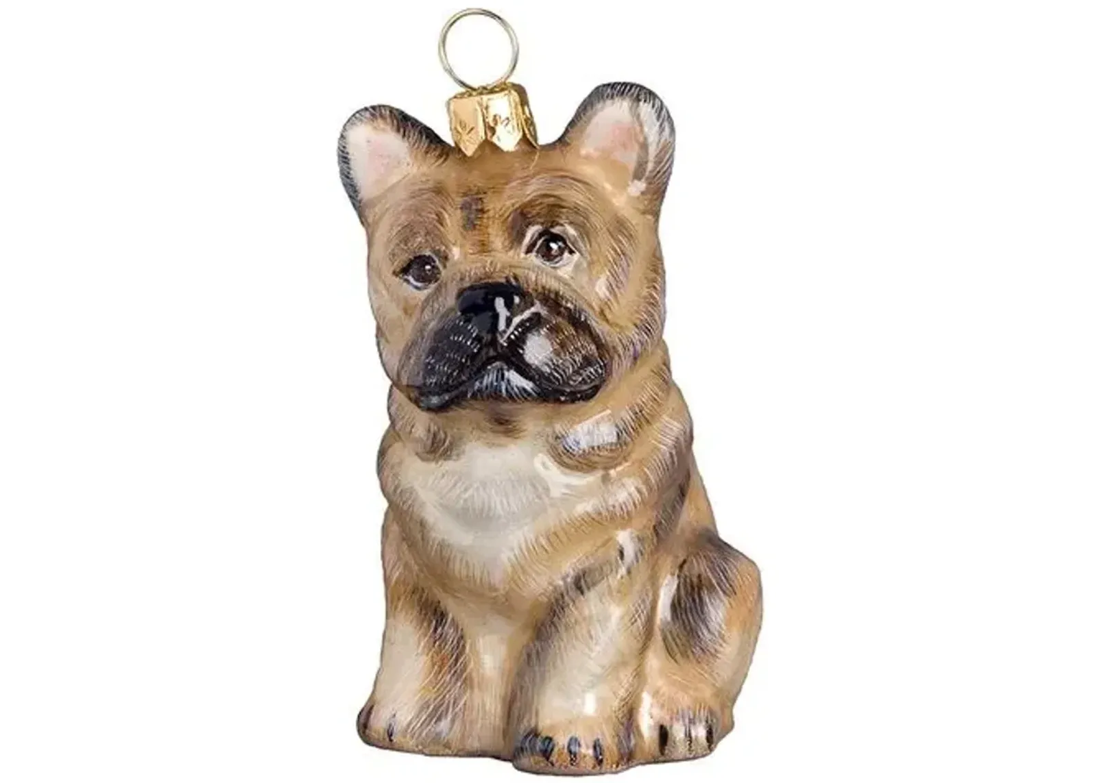 French Bulldog Ornament - Cream - Handcrafted