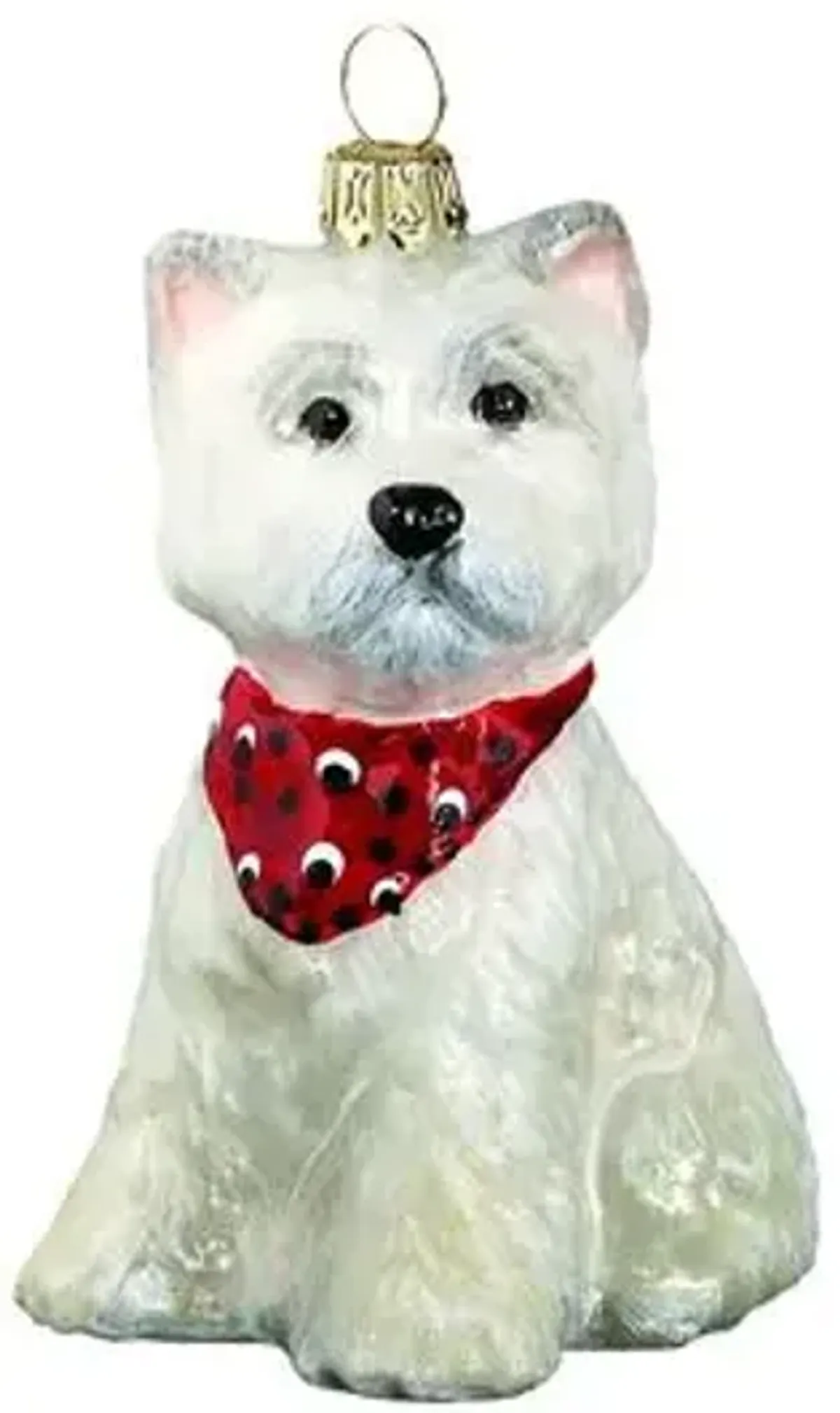 Westie Puppy Ornament - White - Handcrafted