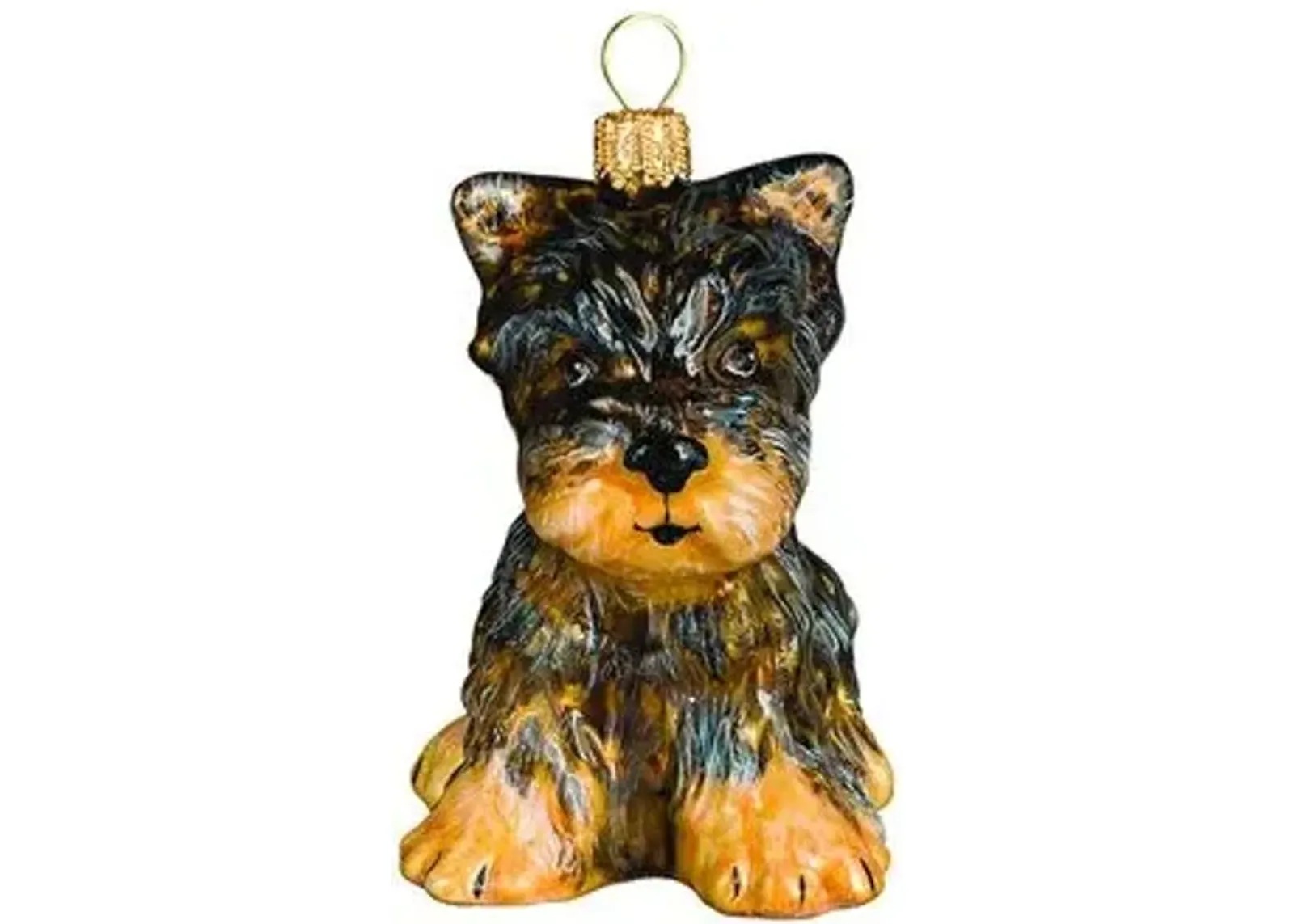 Barkby Yorkshire Terrier Ornament - Brown/Black - Handcrafted