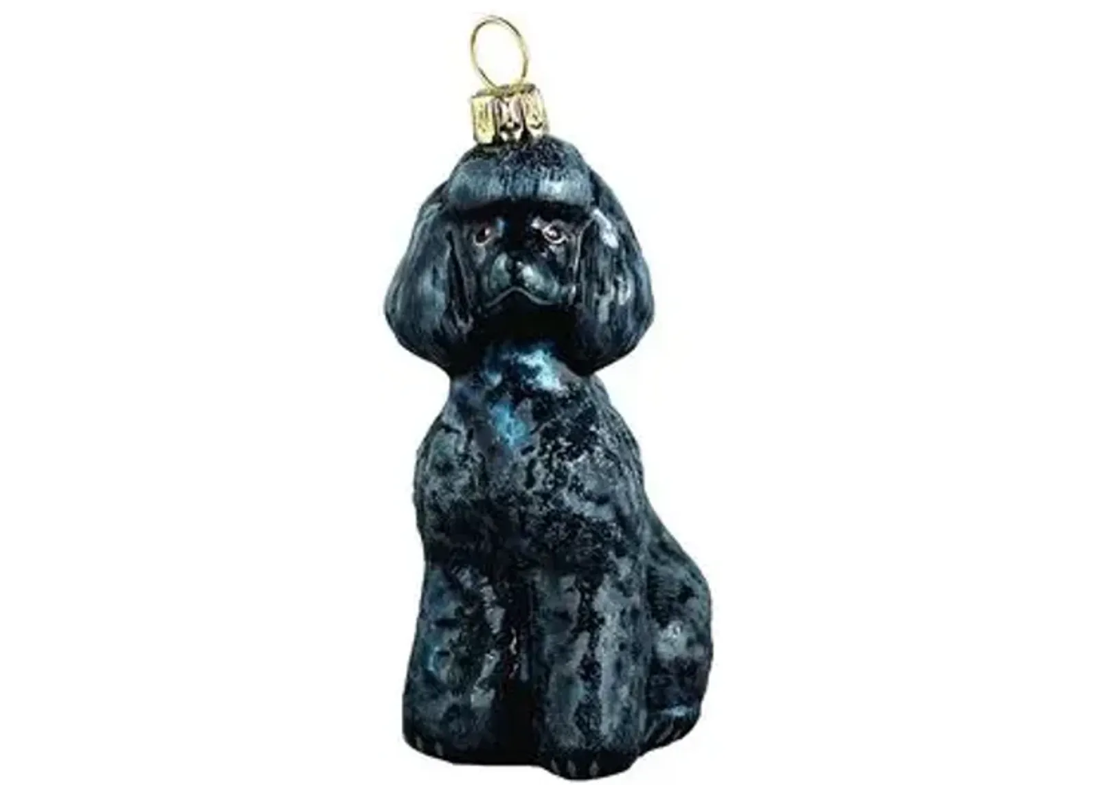 Toy Poodle Ornament - Black - Handcrafted