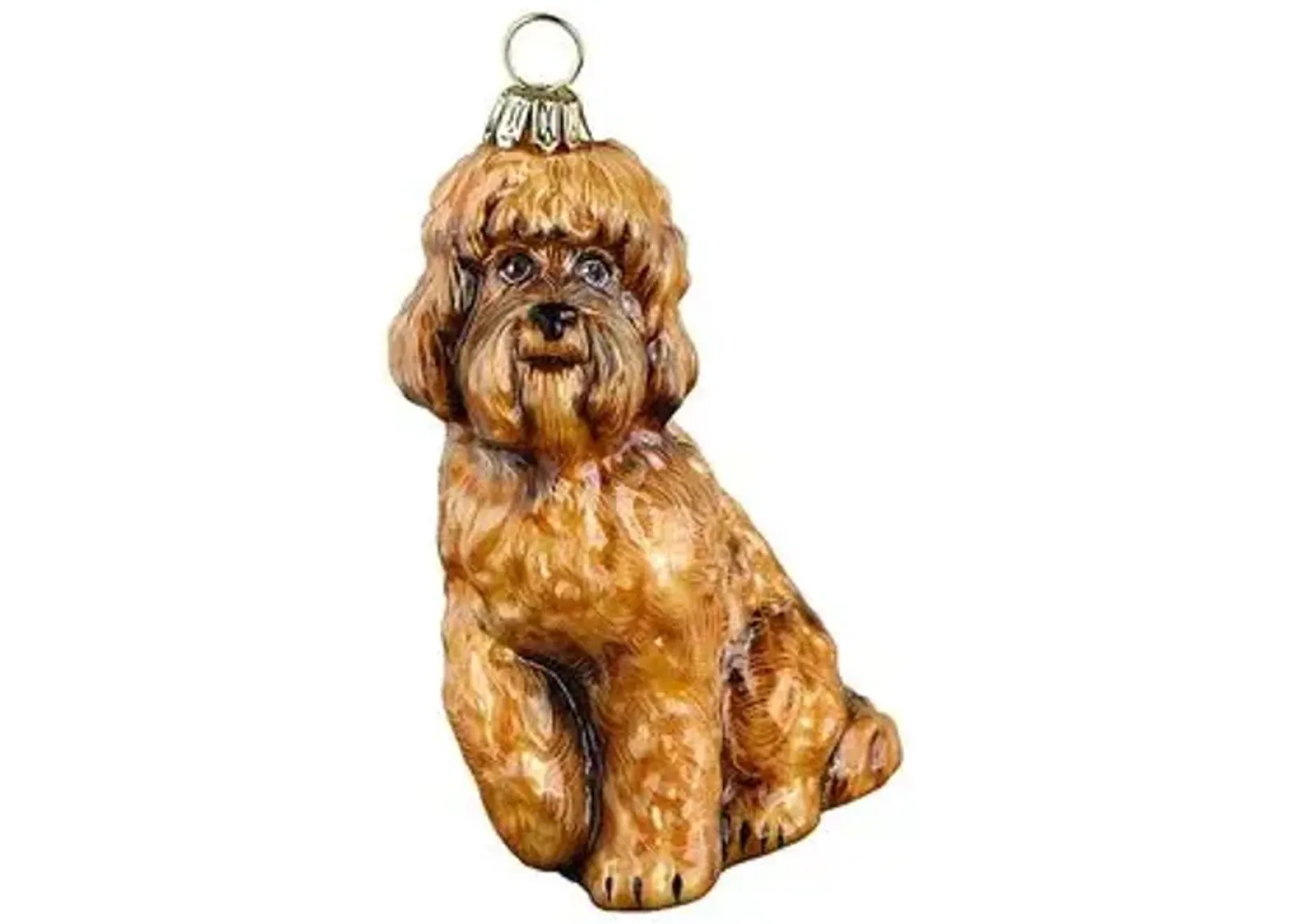 Labradoodle Ornament - Brown - Handcrafted