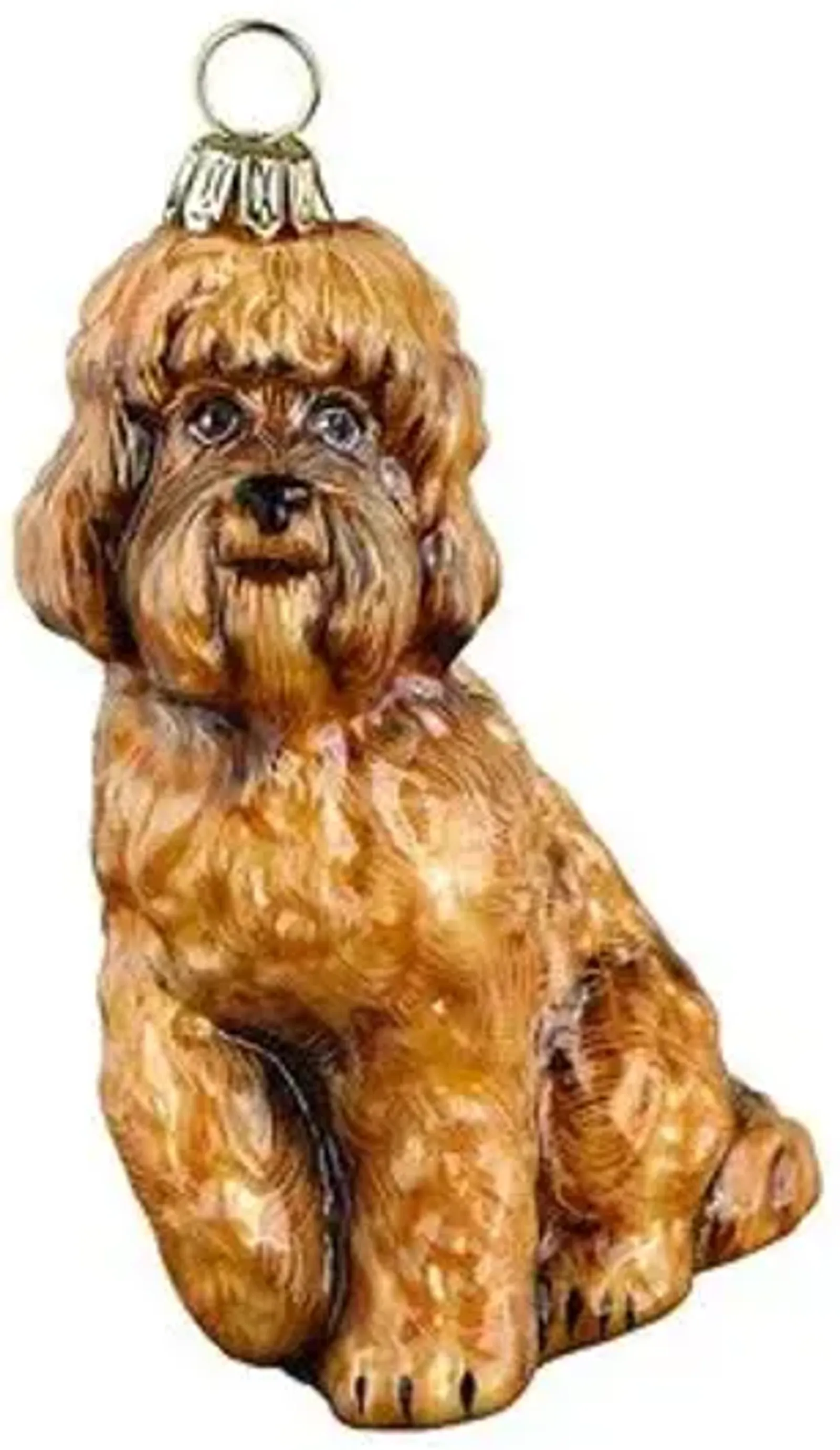 Labradoodle Ornament - Brown - Handcrafted