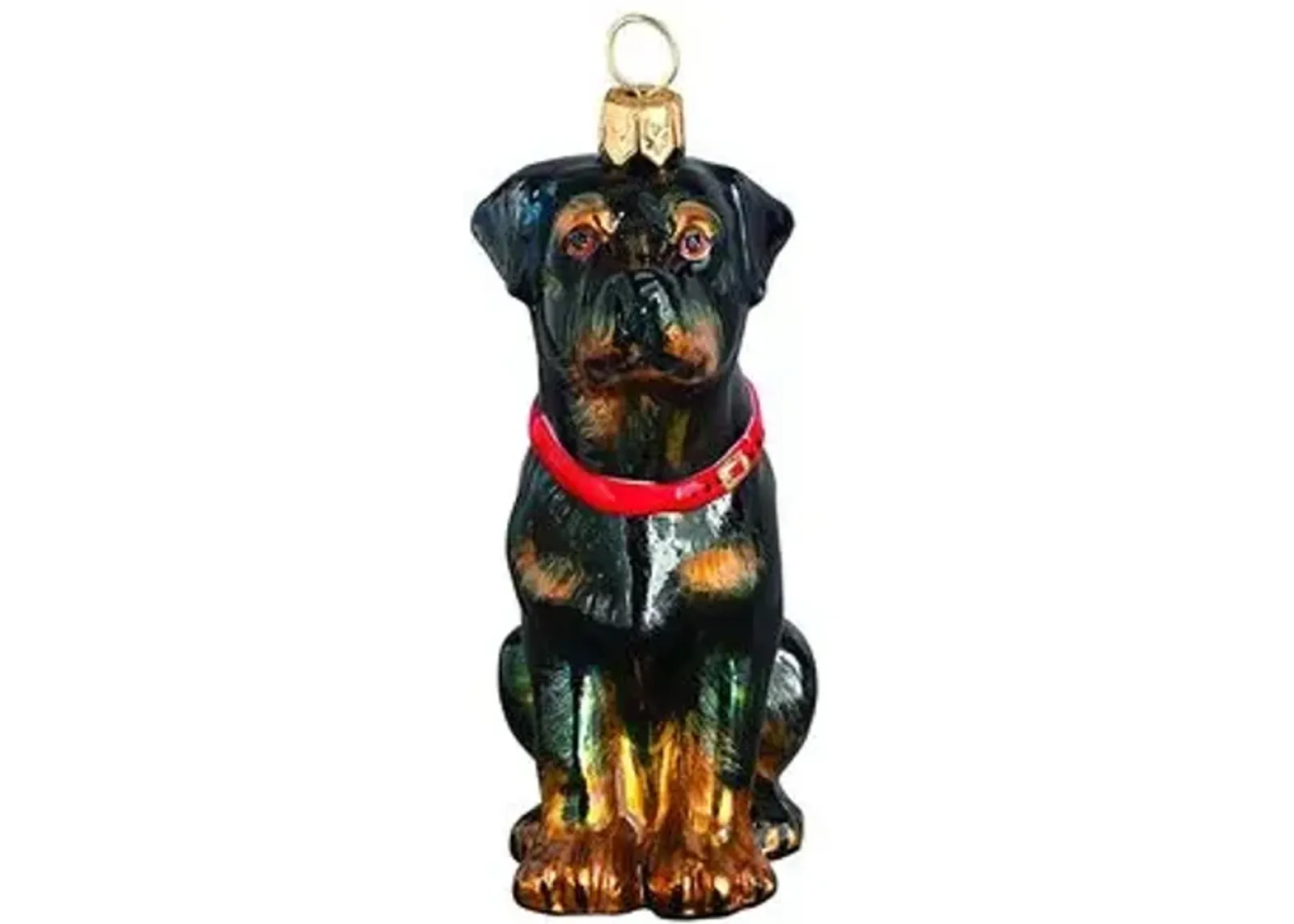 Rottweiler Ornament - Black/Tan - Handcrafted