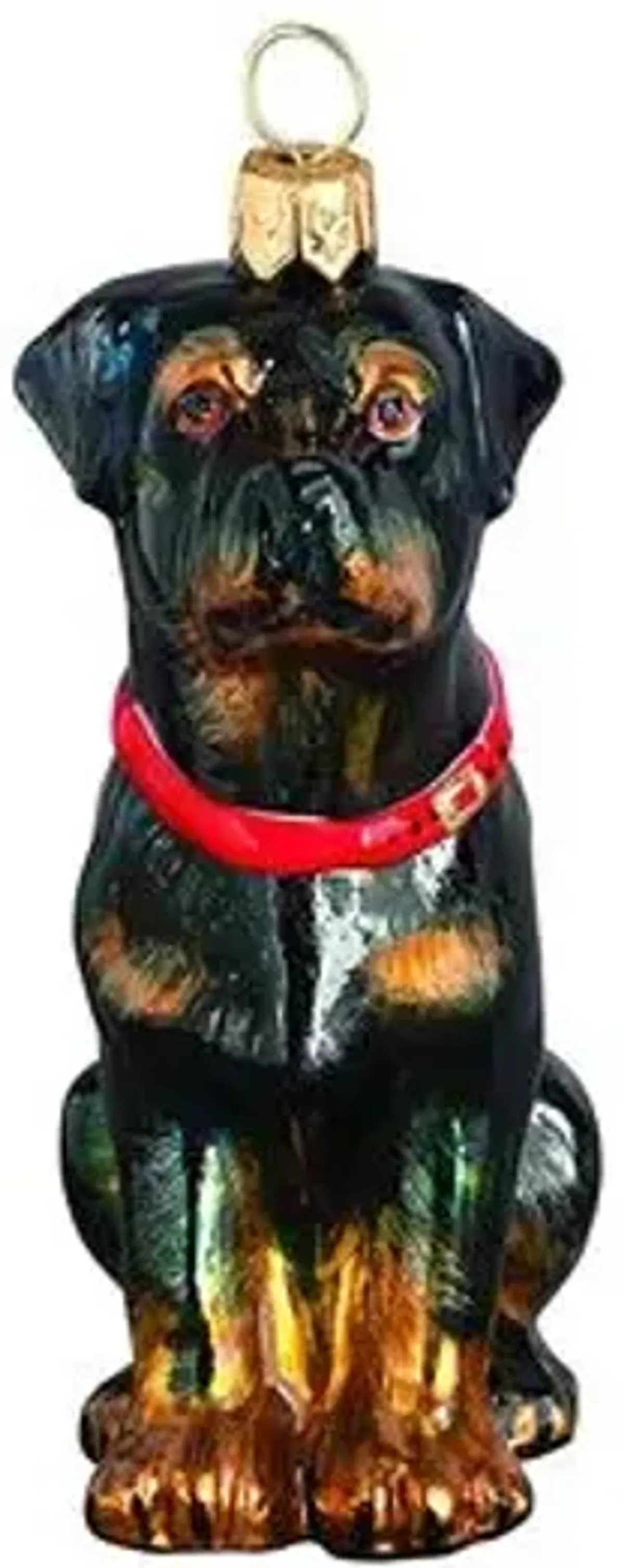 Rottweiler Ornament - Black/Tan - Handcrafted