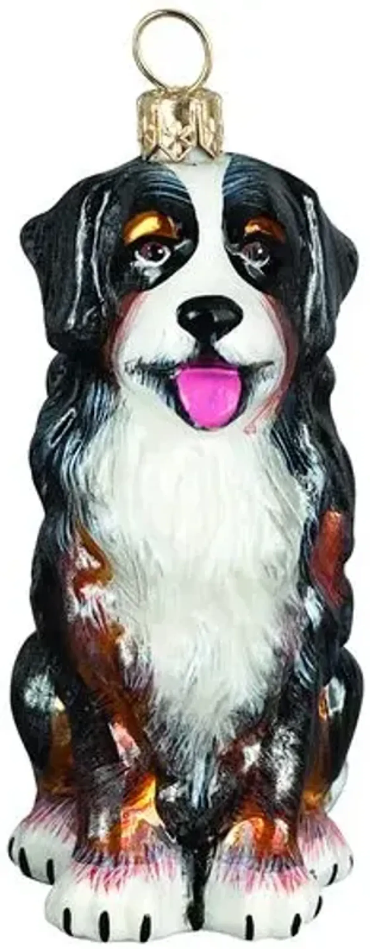 Bernese Mountain Dog Ornament - Black/White - Handcrafted