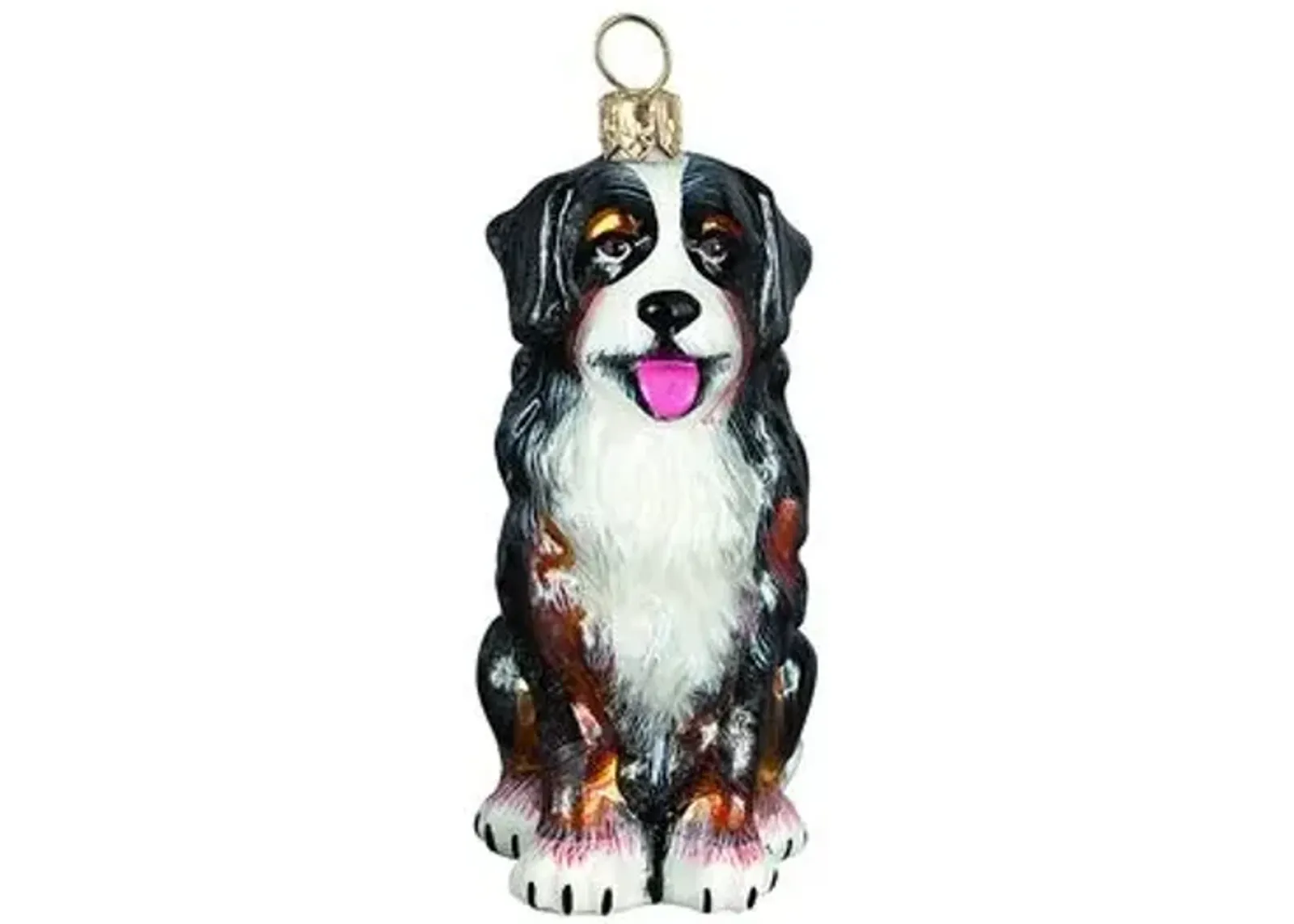 Bernese Mountain Dog Ornament - Black/White - Handcrafted