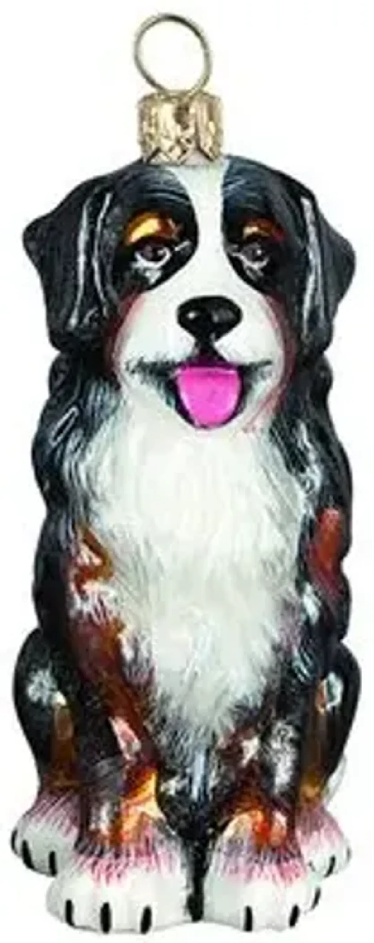 Bernese Mountain Dog Ornament - Black/White - Handcrafted