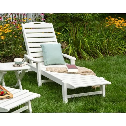 Goodwin Outdoor Chaise - White - Comfortable, Sturdy, Stylish, Eco-Friendly, Eco-Friendly