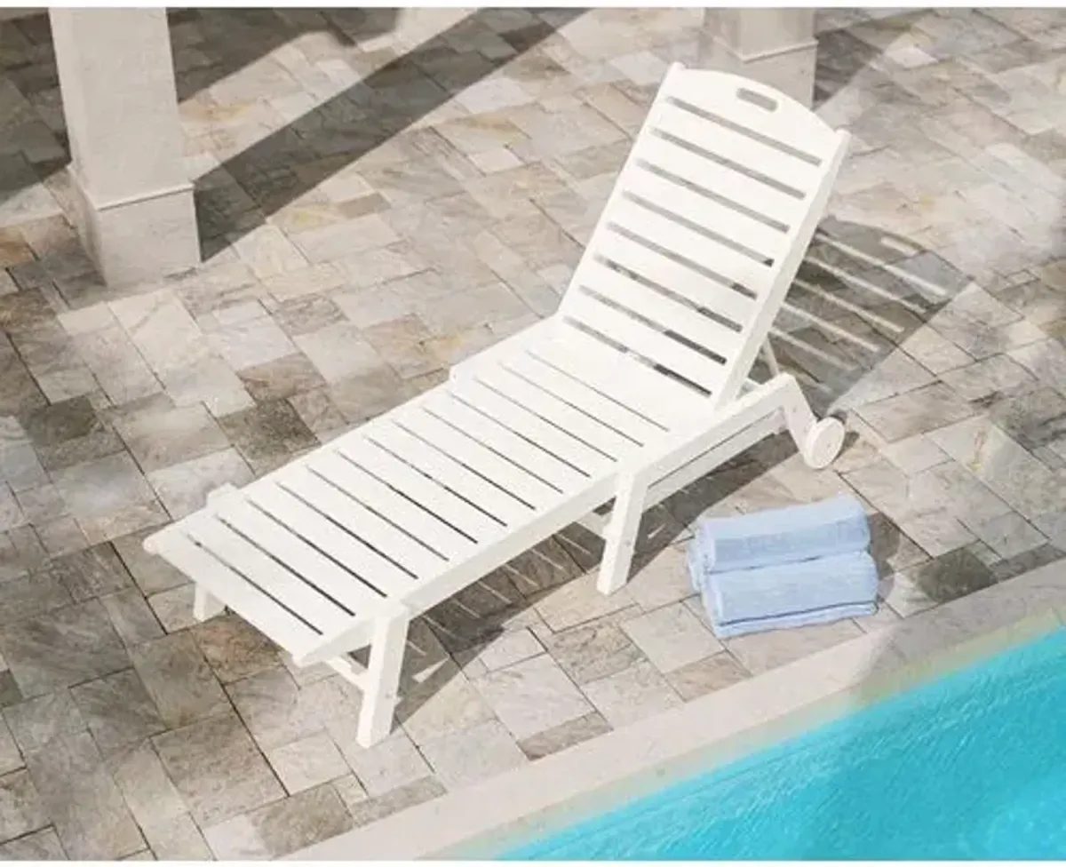 Goodwin Outdoor Chaise - White - Comfortable, Sturdy, Stylish, Eco-Friendly, Eco-Friendly