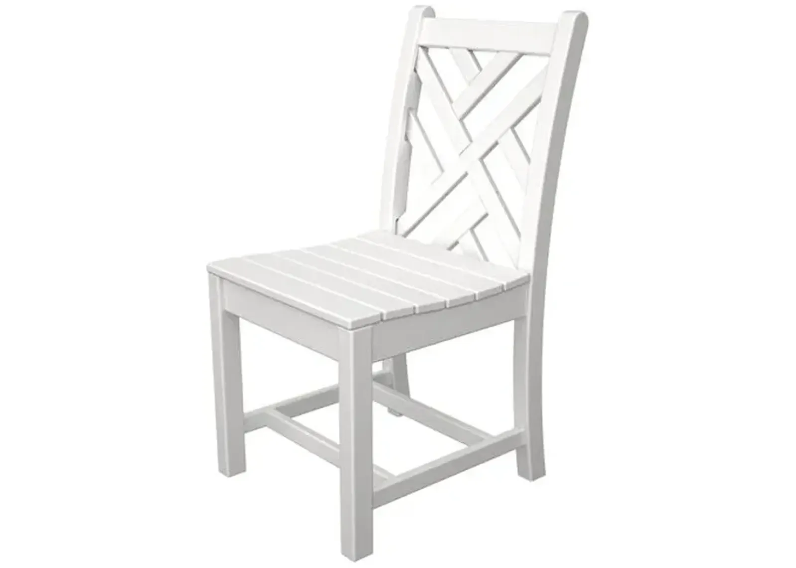 Chippendale Outdoor Dining Side Chair - White