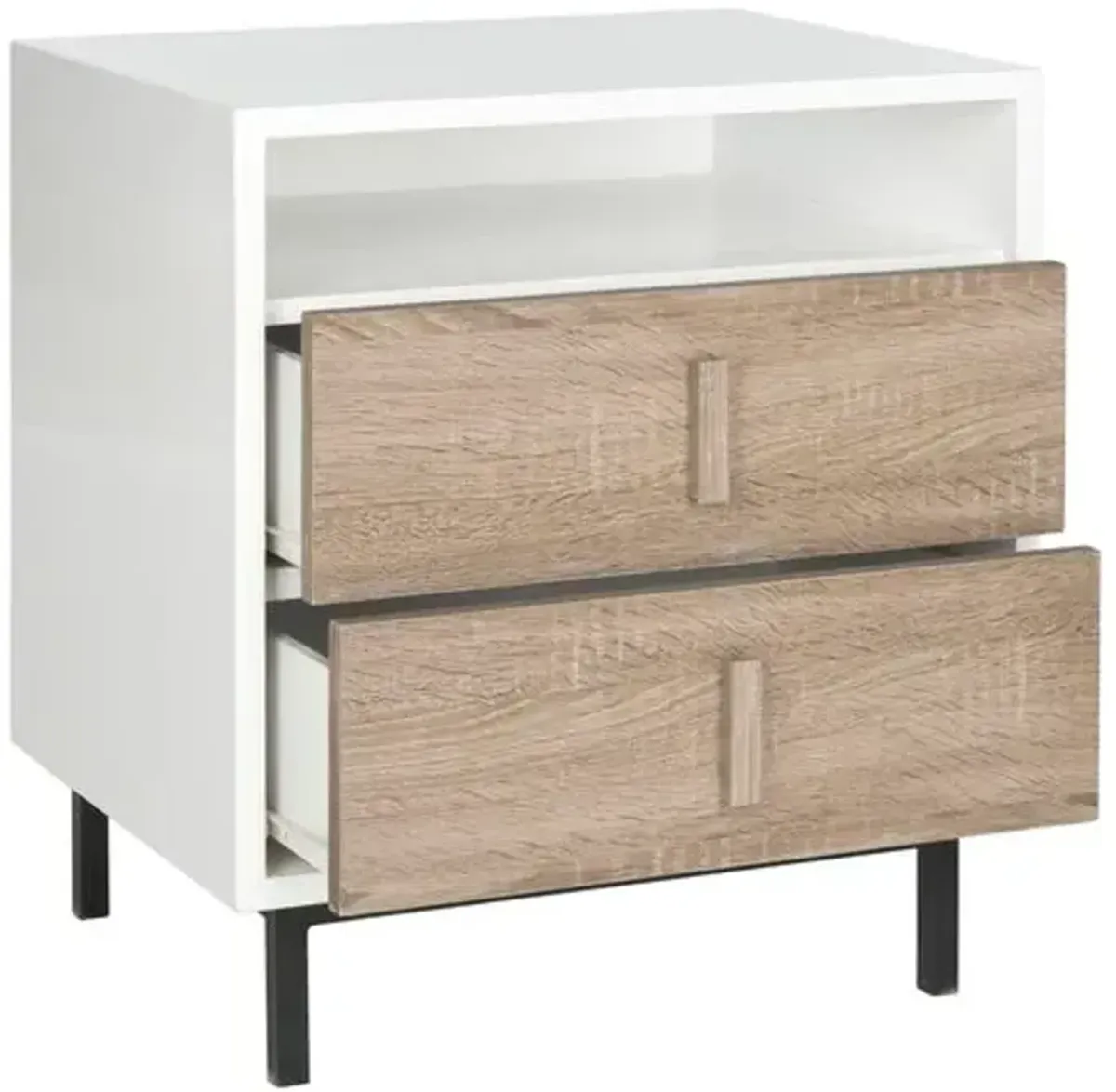 Kelli Nightstand - White/Natural