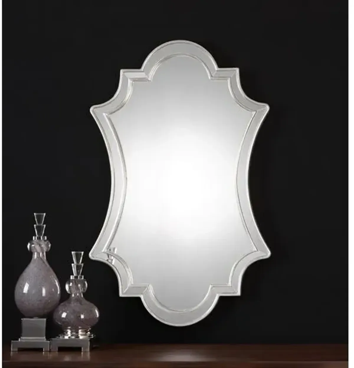 Elara Wall Mirror - Antiqued Silver