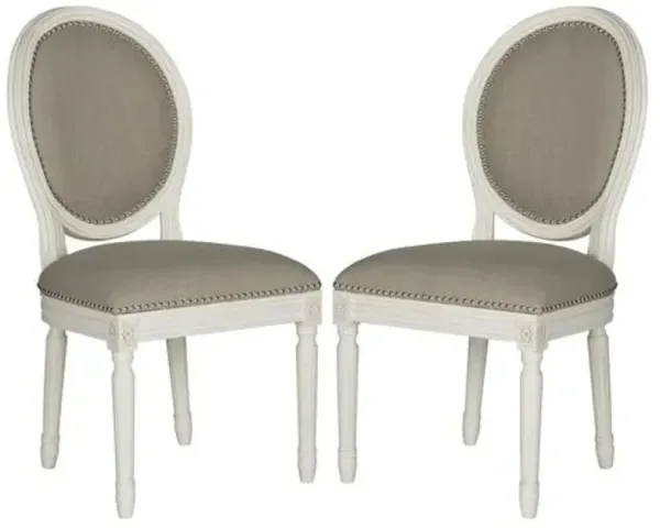Set of 2 Haden Linen Side Chairs - Gray