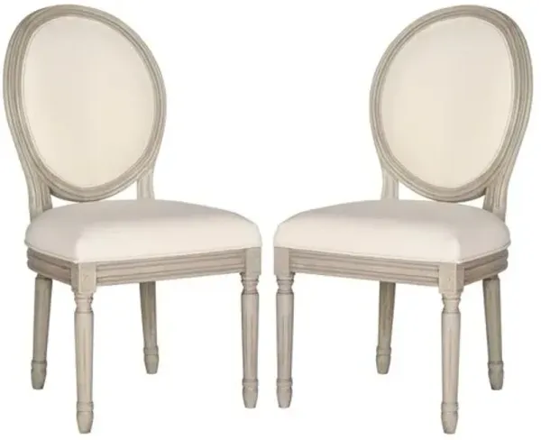 Set of 2 Haden Linen Side Chairs - Beige