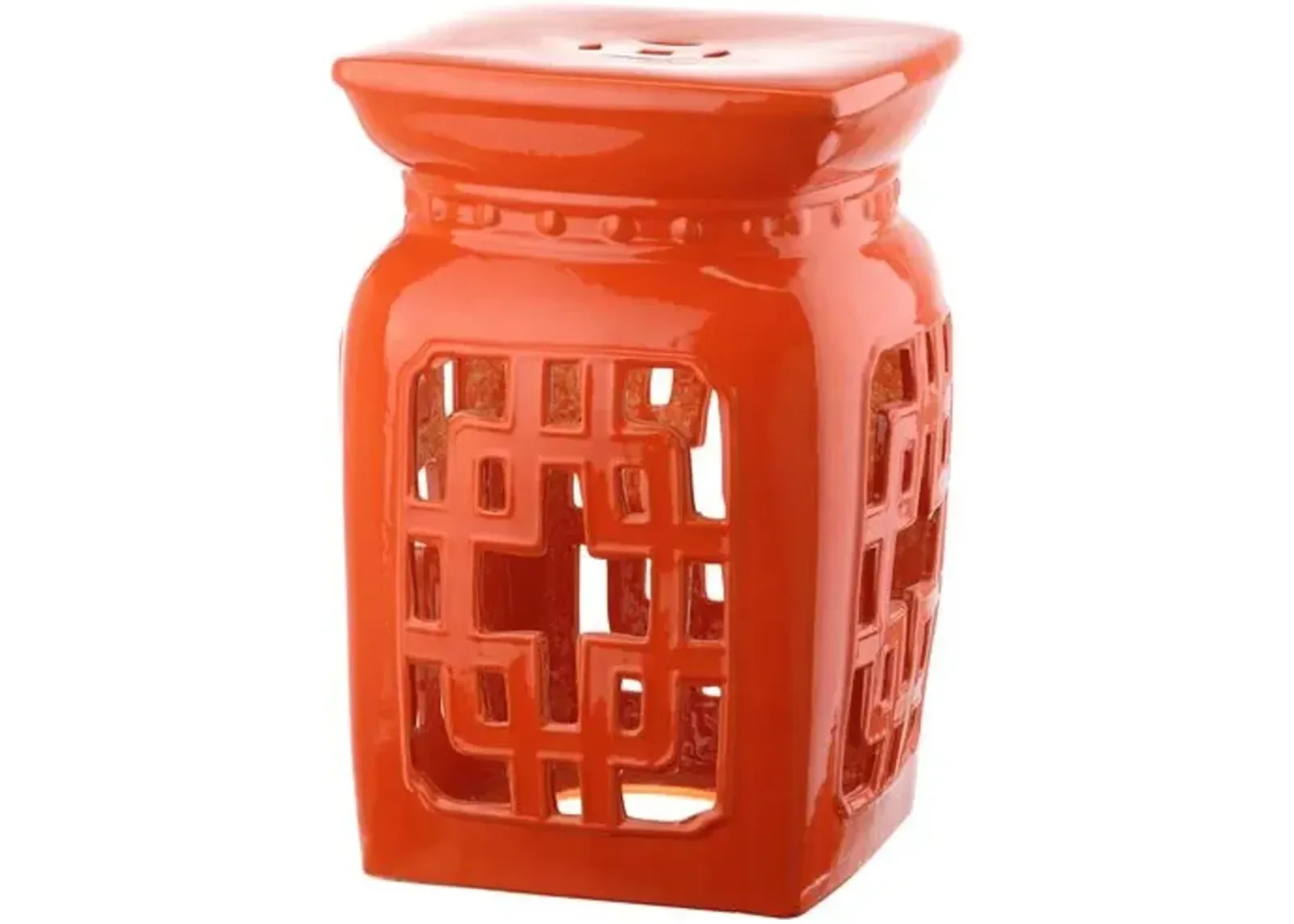 Galena Garden Stool - Orange