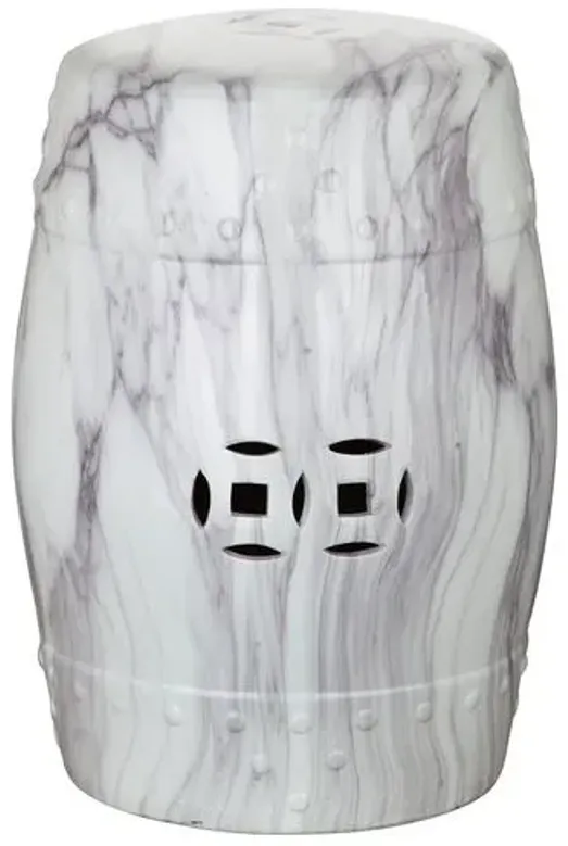 Naimh Garden Stool - Marbled