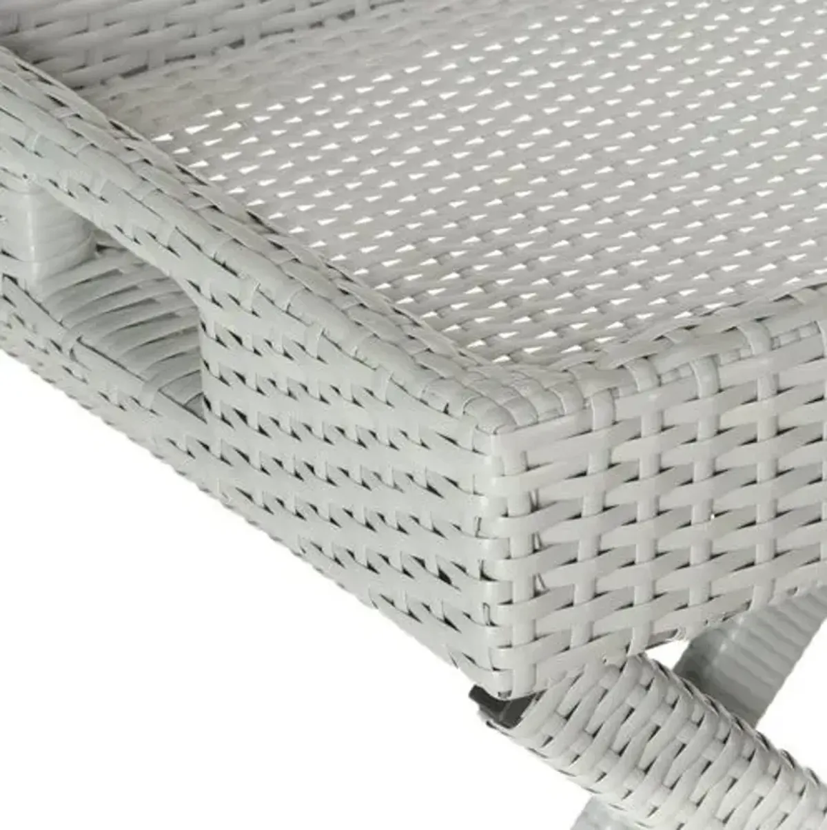 Conan Outdoor Rattan Folding Tray Table - Gray