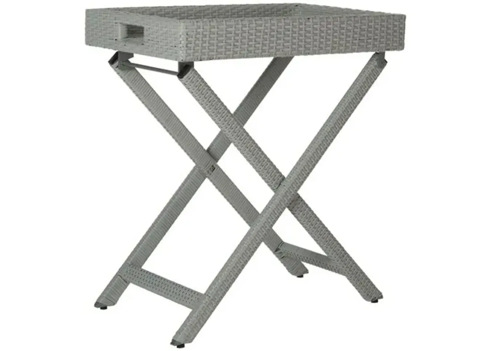 Conan Outdoor Folding Tray Table - Gray