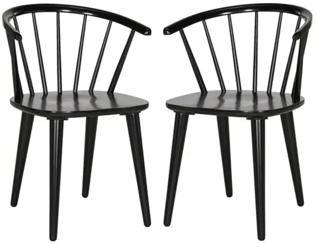 Set of 2 Kathryn Side Chairs - Black