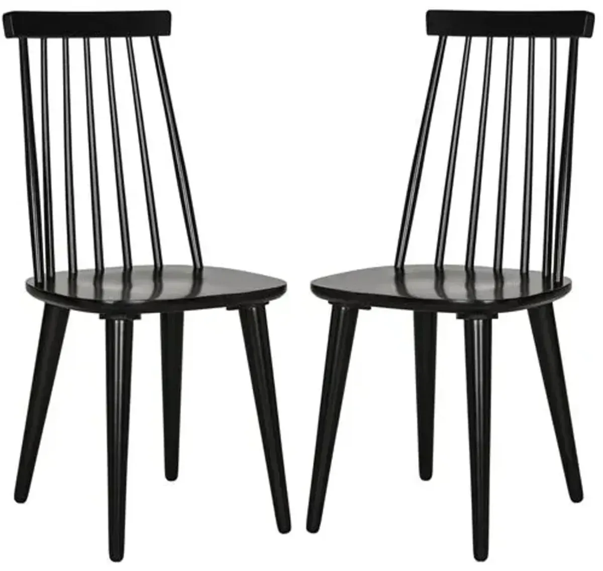 Set of 2 Flynn Side Chairs - Black