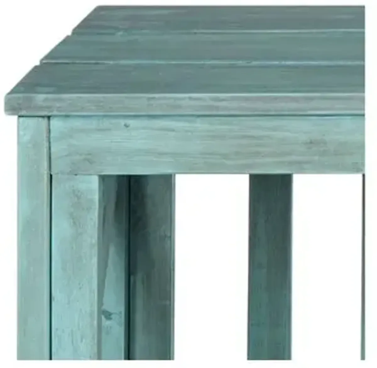 Brewer Outdoor Bench - Aqua - Blue