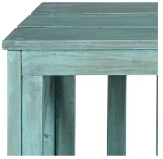 Brewer Outdoor Bench - Aqua - Blue