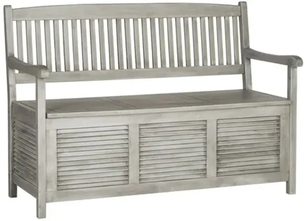 Oren Outdoor Storage Bench - Gray