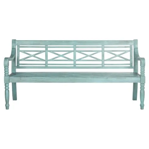 Karoo Outdoor Bench - Aqua - Blue