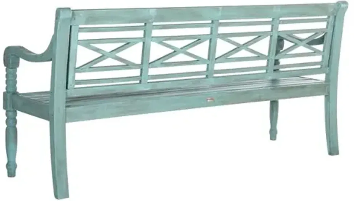 Karoo Outdoor Bench - Aqua - Blue