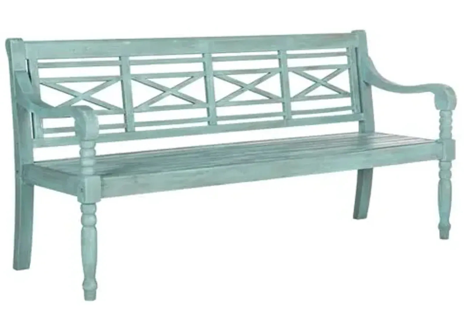 Karoo Outdoor Bench - Aqua - Blue