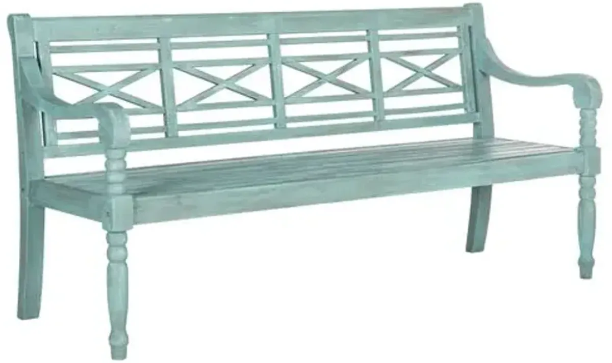 Karoo Outdoor Bench - Aqua - Blue