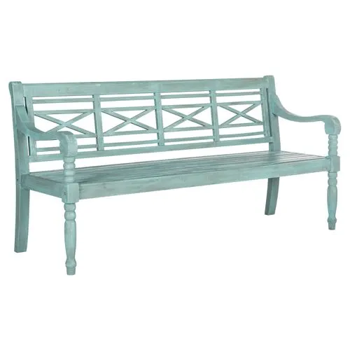 Karoo Outdoor Bench - Aqua - Blue