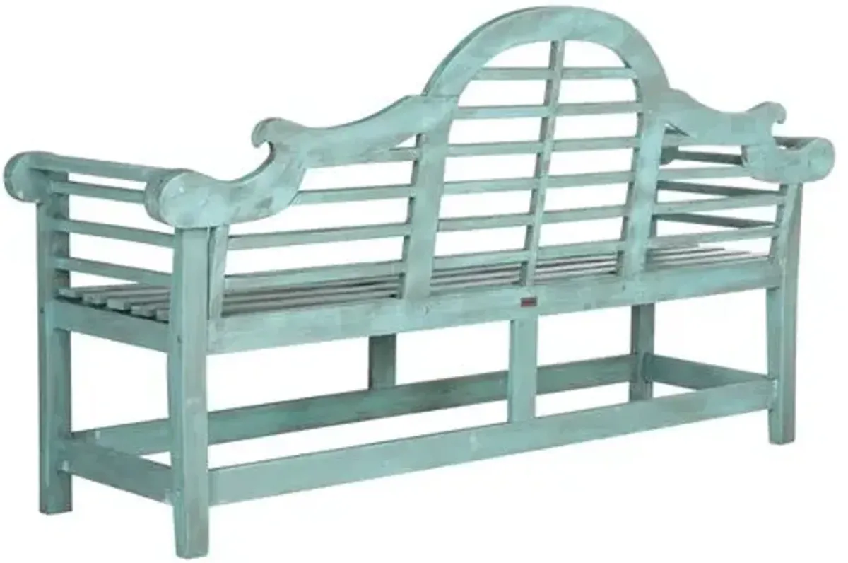 Khara Outdoor Bench - Aqua - Blue