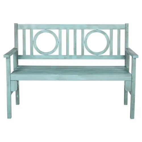 Piedmont Outdoor Bench - Aqua - Blue